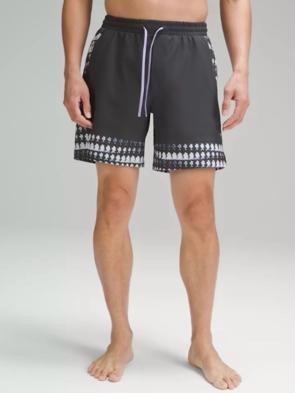 Lululemon Pool Short 7” GGRE Swim Trunks Gray Purple